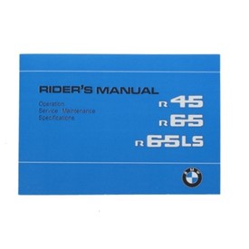 Owner's Manual R45-R65 & R65LS (1981-84) Reproduction