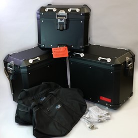 Deluxe BMW ALUMINUM Black Luggage Set for Variety of GS Models